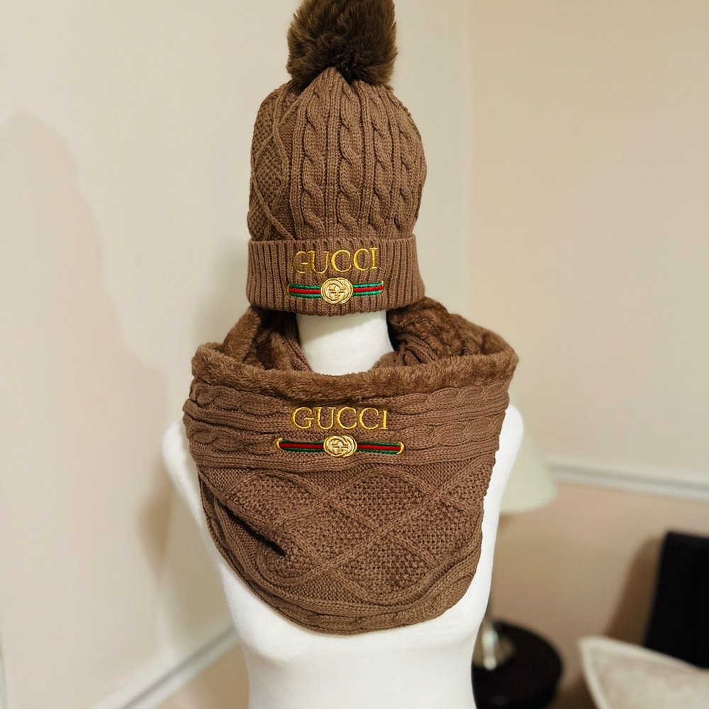 Beautiful matching Winter Scarf and Hat. Never been used. Furry on the inside.